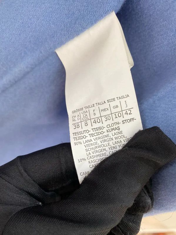 Max Mara MaxMara Blue Cashmere Belted Coat 0089 Size L / US 10 / IT 46 - 8 Thumbnail