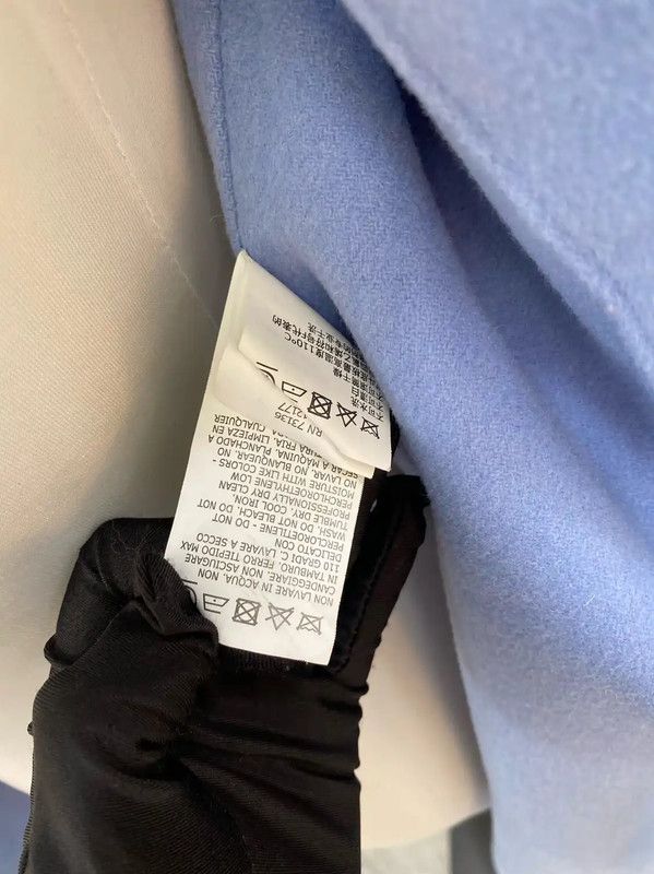 Max Mara MaxMara Blue Cashmere Belted Coat 0089 Size L / US 10 / IT 46 - 5 Thumbnail