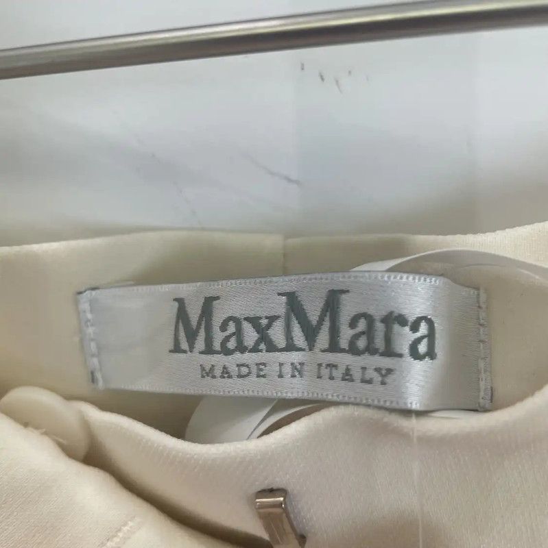 Max Mara MaxMara Cream Wool Casual Women's Pants 0089 Size 22" - 5 Thumbnail