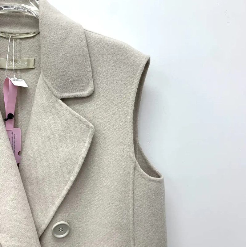 Max Mara MaxMara Beige Wool Women's Coat 0089 Size M / US 6-8 / IT 42-44 - 3 Thumbnail