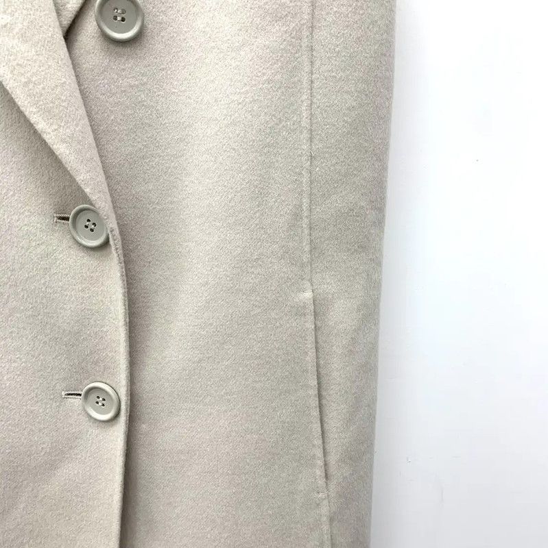 Max Mara MaxMara Beige Wool Women's Coat 0089 Size M / US 6-8 / IT 42-44 - 4 Thumbnail