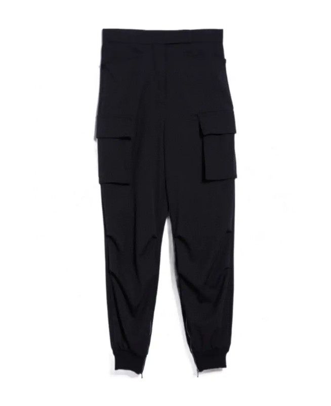 Max Mara MaxMara Black Wool Casual Trousers for Women 0089 Size 23" - 4 Thumbnail