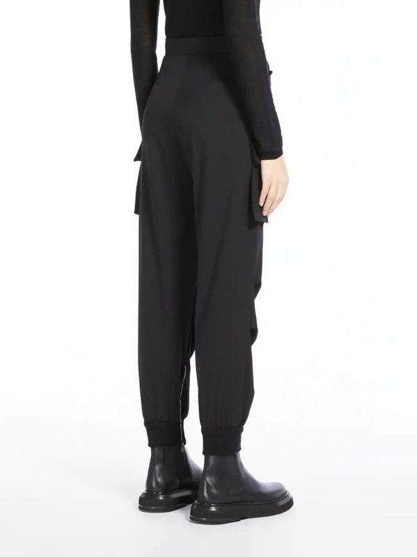 Max Mara MaxMara Black Wool Casual Trousers for Women 0089 Size 23" - 6 Thumbnail