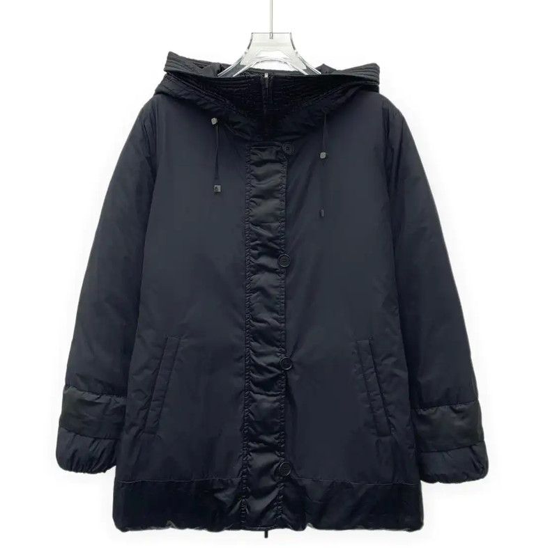 Max Mara MaxMara Women's Black Nylon Puffer Jacket 0089 Size ONE SIZE - 3 Thumbnail