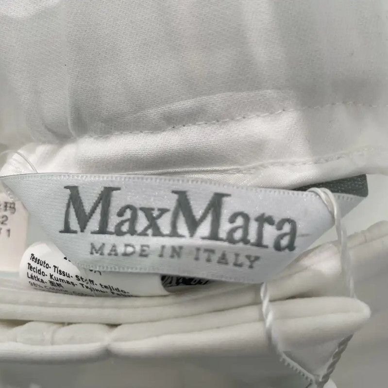 Max Mara MaxMara Elegant White Cotton Casual Pants 0089 Size 22" - 6 Thumbnail