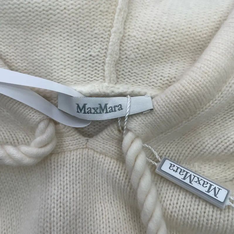 Max Mara MaxMara Cream Cotton Pullover Hoodie 0089 Size L / US 10 / IT 46 - 5 Thumbnail