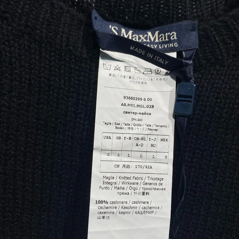 Max Mara MaxMara Black Cashmere Long Sleeve Sweater 0089 Size M / US 6-8 / IT 42-44 - 4 Thumbnail