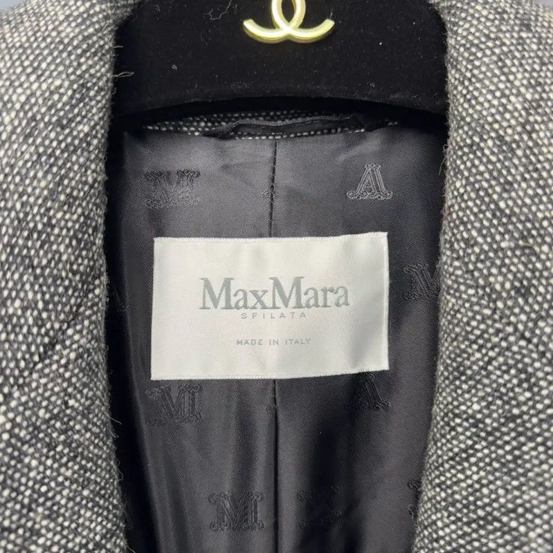 Max Mara MaxMara Black Wool Blend Women's Coat 0089 Size S / US 4 / IT 40 - 5 Thumbnail