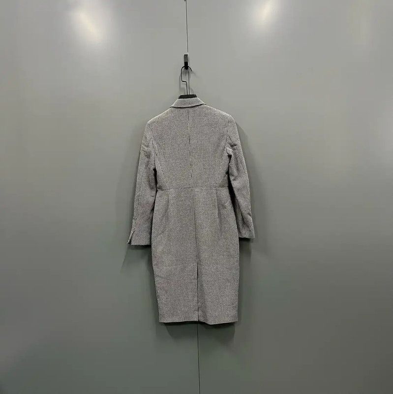 Max Mara MaxMara Gray Cotton Long Fall Coat 0089 Size ONE SIZE - 2 Thumbnail