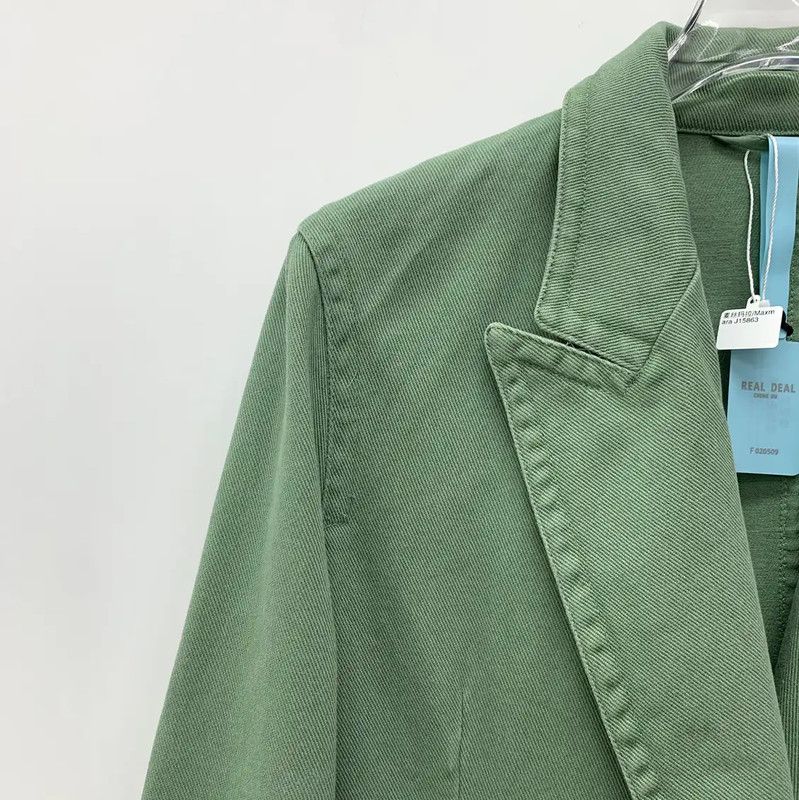 Max Mara MaxMara Green Cotton Women's Jacket 0089 Size XS / US 0-2 / IT 36-38 - 3 Thumbnail