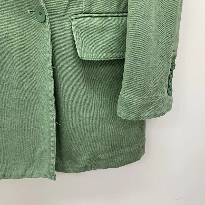 Max Mara MaxMara Green Cotton Women's Jacket 0089 Size XS / US 0-2 / IT 36-38 - 4 Thumbnail