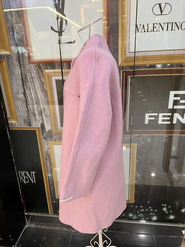Max Mara MaxMara Pink Wool Women's Coat 0089 Size M / US 6-8 / IT 42-44 - 3 Thumbnail