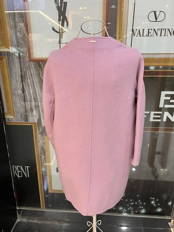 Max Mara MaxMara Pink Wool Women's Coat 0089 Size M / US 6-8 / IT 42-44 - 4 Thumbnail