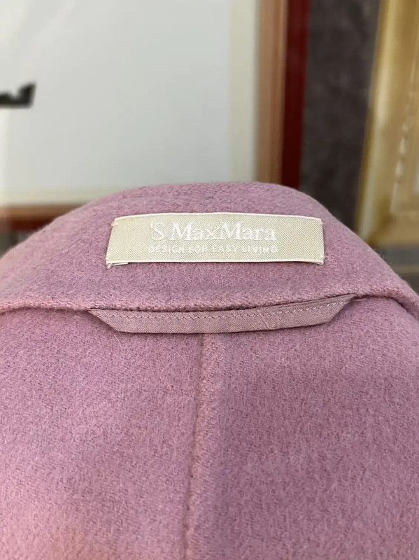 Max Mara MaxMara Pink Wool Women's Coat 0089 Size M / US 6-8 / IT 42-44 - 7 Thumbnail