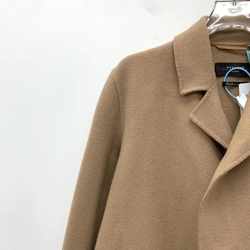 Max Mara MaxMara Brown Wool Women's Coat 0089 Size L / US 10 / IT 46 - 3 Thumbnail
