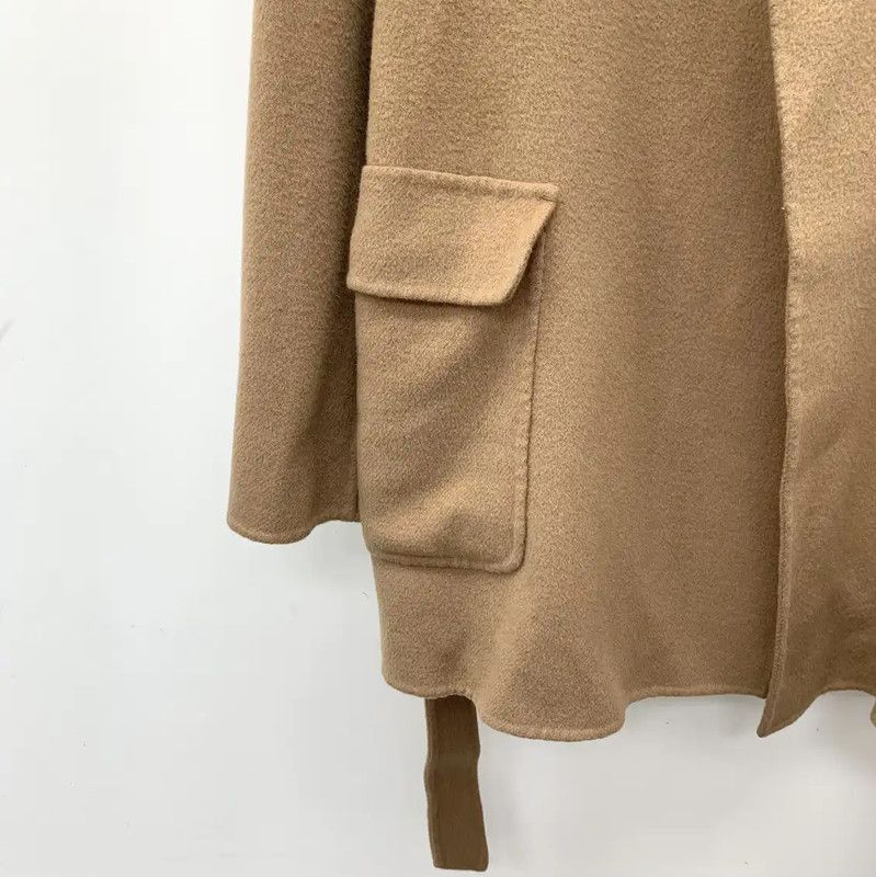 Max Mara MaxMara Brown Wool Women's Coat 0089 Size L / US 10 / IT 46 - 4 Thumbnail
