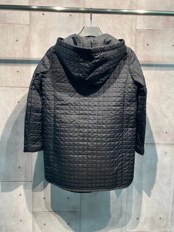 Max Mara MaxMara Black Quilted Cotton Winter Coat 0089 Size S / US 4 / IT 40 - 3 Thumbnail