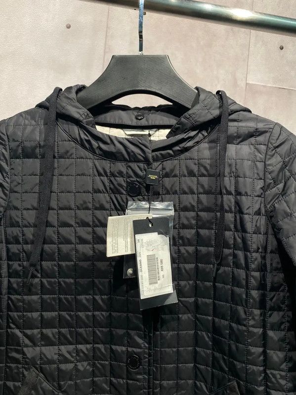 Max Mara MaxMara Black Quilted Cotton Winter Coat 0089 Size S / US 4 / IT 40 - 2 Thumbnail