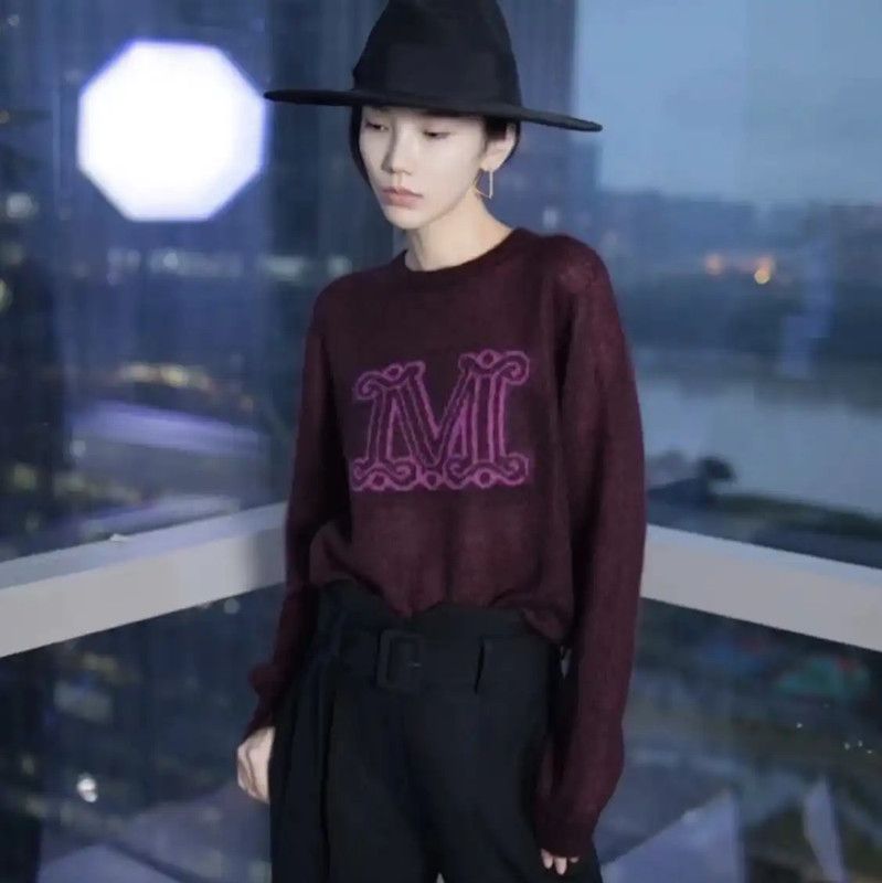 Max Mara MaxMara Brick Red Wool Long Sleeve Sweater 0089 Size XS / US 0-2 / IT 36-38 - 5 Thumbnail