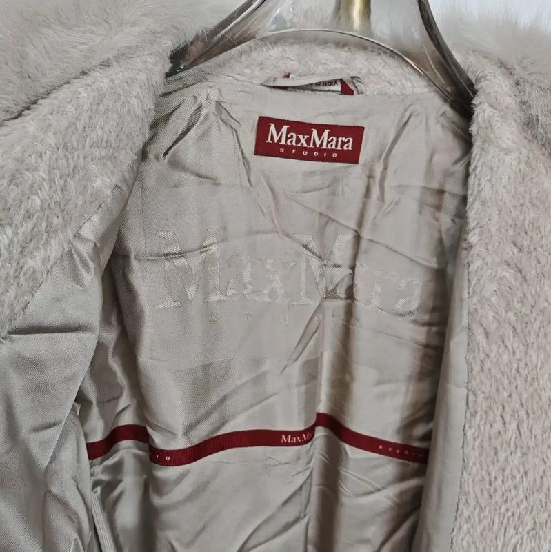 Max Mara MaxMara Light Gray Alpaca Wool Overcoat 0089 Size S / US 4 / IT 40 - 3 Thumbnail