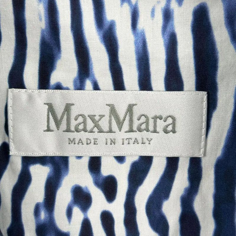 Max Mara MaxMara Blue Cotton Women's Dress 0089 Size M / US 6-8 / IT 42-44 - 3 Thumbnail