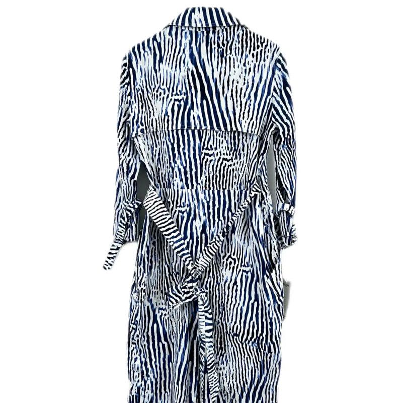 Max Mara MaxMara Blue Cotton Women's Dress 0089 Size M / US 6-8 / IT 42-44 - 2 Thumbnail