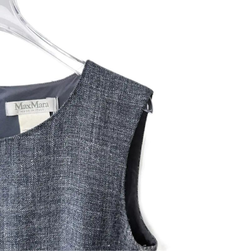 Max Mara MaxMara Gray Cotton Blend Dress for Women 0089 Size XS / US 0-2 / IT 36-38 - 3 Thumbnail