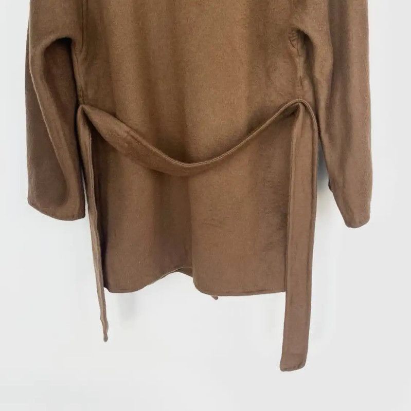 Max Mara MaxMara Deep Brown Wool Mid-Length Coat 0089 Size M / US 6-8 / IT 42-44 - 3 Thumbnail