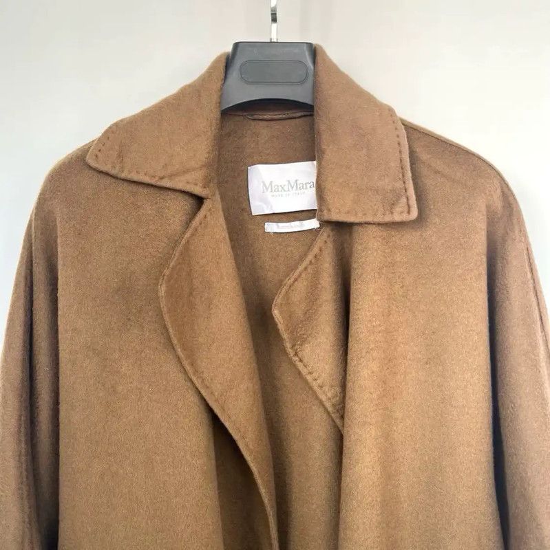 Max Mara MaxMara Deep Brown Wool Mid-Length Coat 0089 Size M / US 6-8 / IT 42-44 - 5 Thumbnail