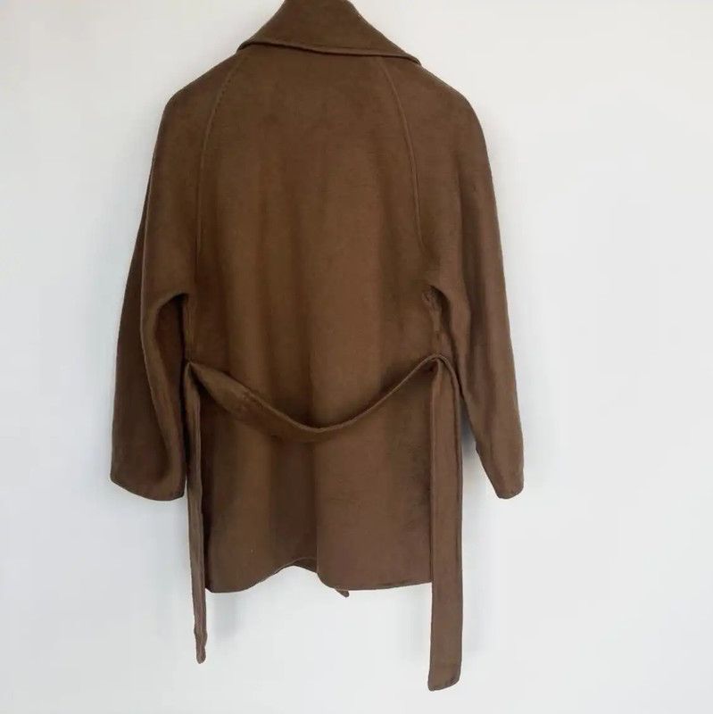 Max Mara MaxMara Deep Brown Wool Mid-Length Coat 0089 Size M / US 6-8 / IT 42-44 - 2 Thumbnail