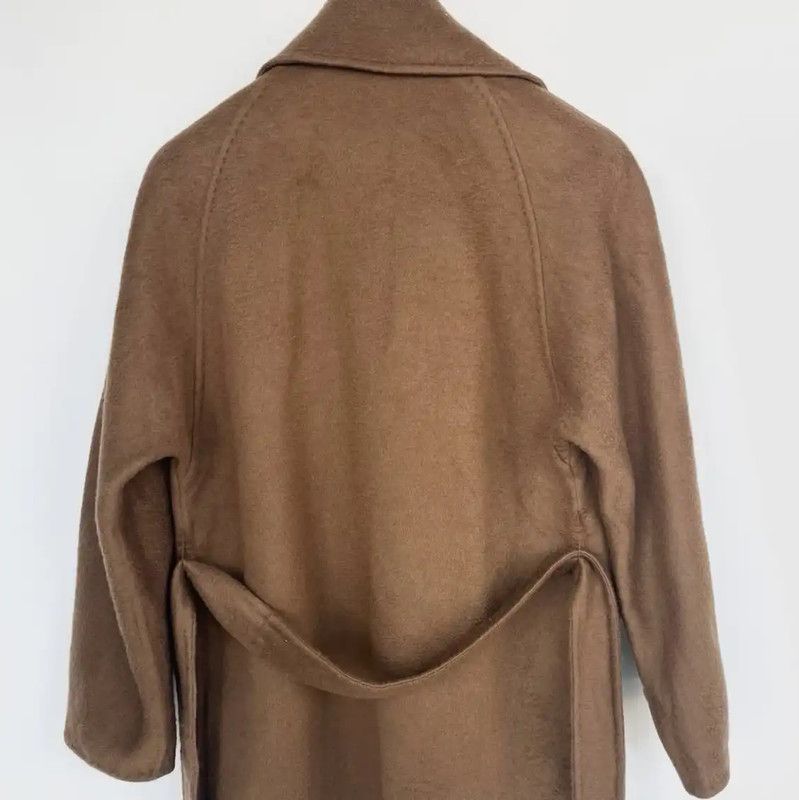 Max Mara MaxMara Deep Brown Wool Mid-Length Coat 0089 Size M / US 6-8 / IT 42-44 - 4 Thumbnail