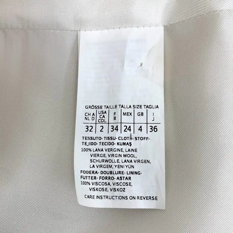 Max Mara MaxMara Beige Wool Women's Coat 0089 Size XS / US 0-2 / IT 36-38 - 6 Thumbnail