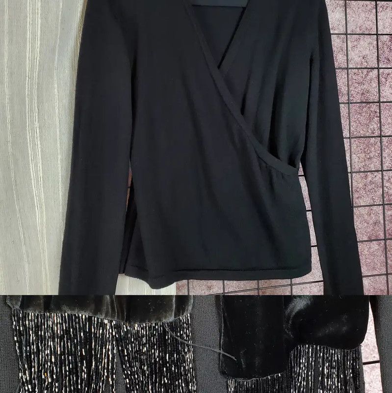 Max Mara MaxMara Black Wool Long Sleeve Sweater 0089 Size S / US 4 / IT 40 - 6 Thumbnail