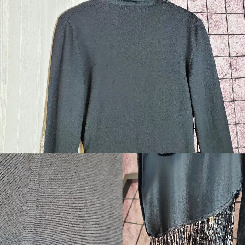 Max Mara MaxMara Black Wool Long Sleeve Sweater 0089 Size S / US 4 / IT 40 - 9 Thumbnail