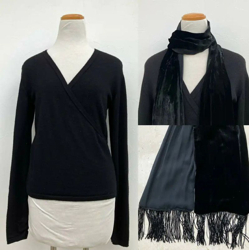 Max Mara MaxMara Black Wool Long Sleeve Sweater 0089 Size S / US 4 / IT 40 - 5 Thumbnail