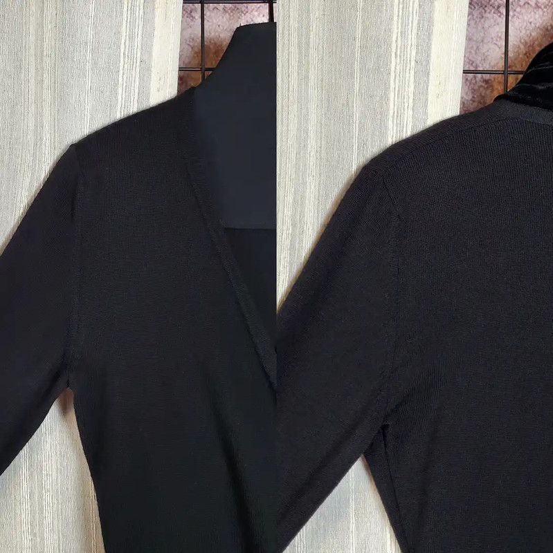 Max Mara MaxMara Black Wool Long Sleeve Sweater 0089 Size S / US 4 / IT 40 - 7 Thumbnail