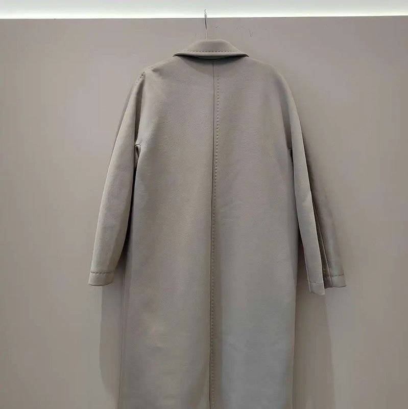 Max Mara MaxMara Light Gray Womens Overcoat 0089 Size ONE SIZE - 2 Thumbnail