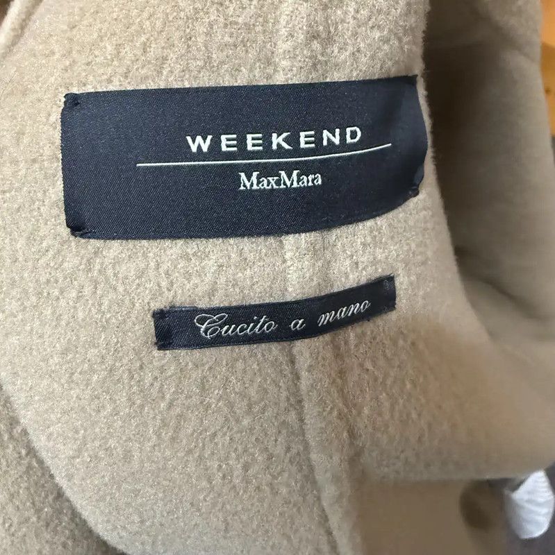 Max Mara MaxMara Beige Wool Blend Women's Coat 0089 Size M / US 6-8 / IT 42-44 - 3 Thumbnail