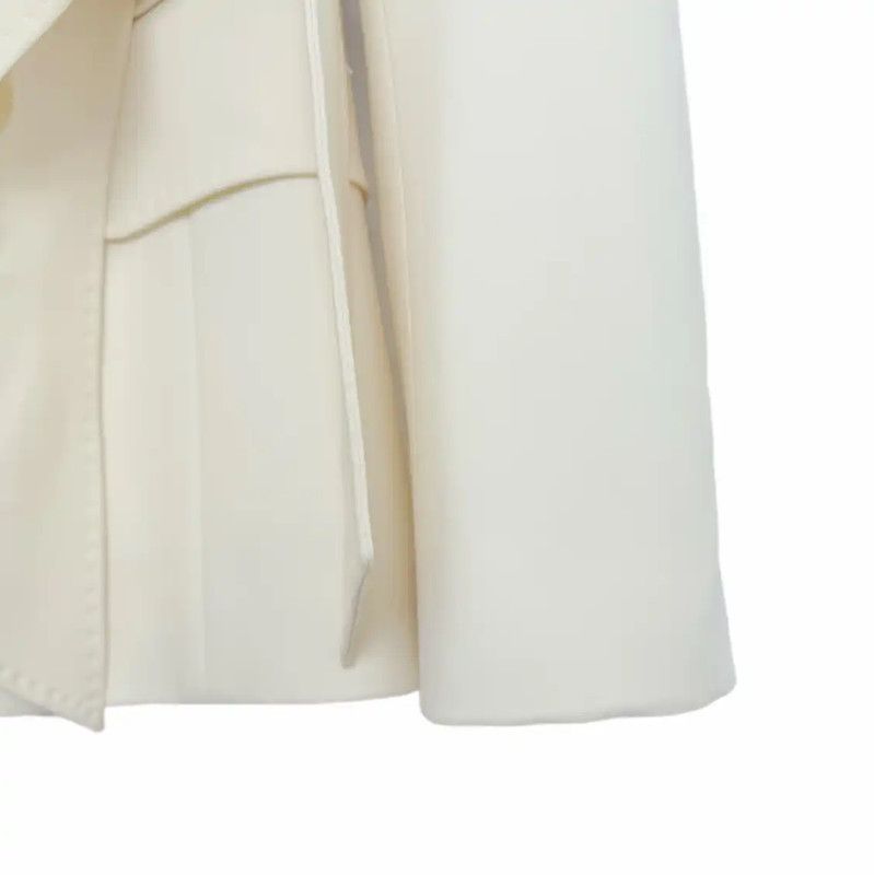 Max Mara MaxMara Beige Women's Polyester Trench Coat 0089 Size XS / US 0-2 / IT 36-38 - 4 Thumbnail