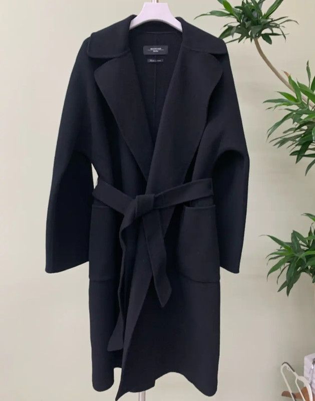 Max Mara MaxMara Stylish Black Women's Coat 0089 Size M / US 6-8 / IT 42-44 - 3 Thumbnail