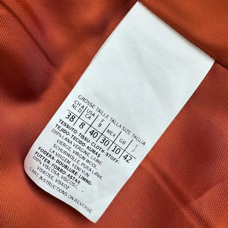Max Mara MaxMara Orange Wool Ladies Coat 0089 Size L / US 10 / IT 46 - 9 Thumbnail