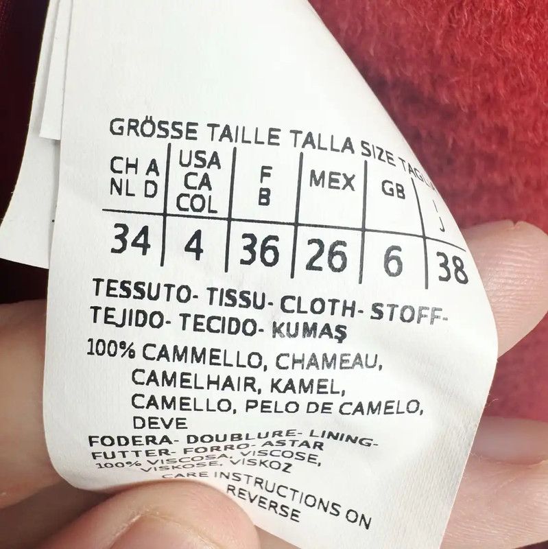 Max Mara MaxMara Red Alpaca Wool Coat Size M 0089 Size M / US 6-8 / IT 42-44 - 3 Thumbnail