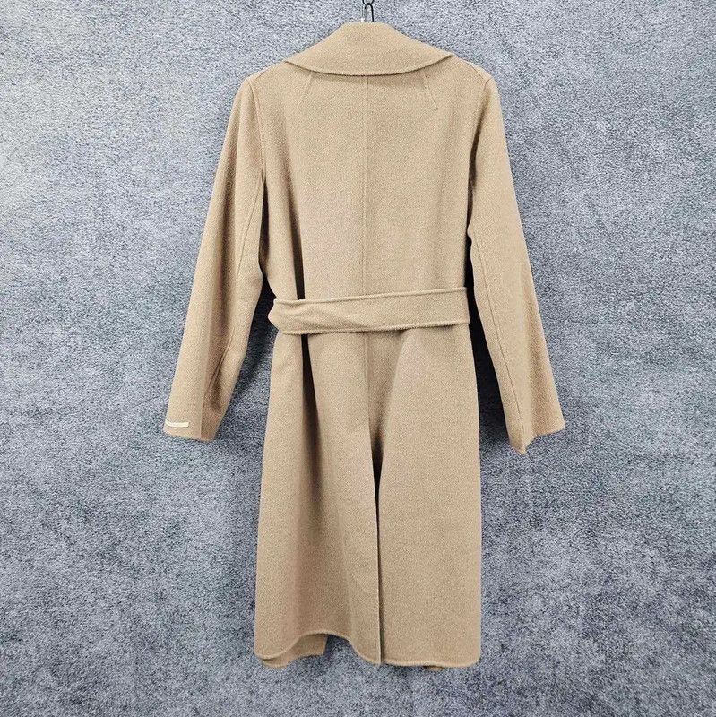 Max Mara MaxMara Women's Khaki Wool Coat 0089 Size M / US 6-8 / IT 42-44 - 2 Thumbnail