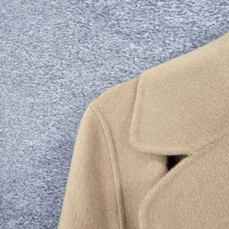 Max Mara MaxMara Women's Khaki Wool Coat 0089 Size M / US 6-8 / IT 42-44 - 3 Thumbnail