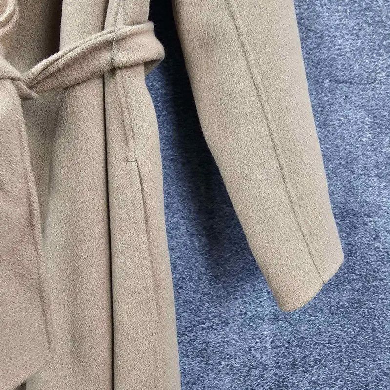 Max Mara MaxMara Women's Khaki Wool Coat 0089 Size M / US 6-8 / IT 42-44 - 6 Thumbnail