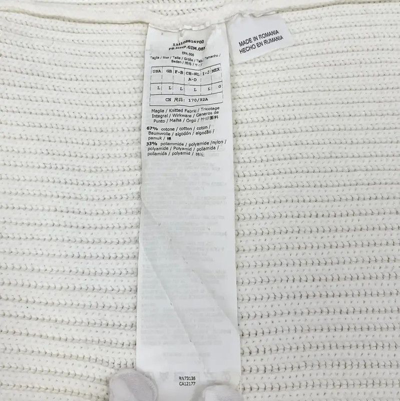 Max Mara MaxMara White Cotton Women's Cardigan 0089 Size L / US 10 / IT 46 - 6 Thumbnail