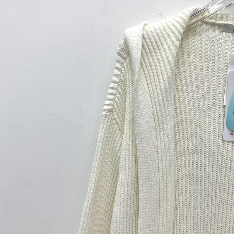Max Mara MaxMara White Cotton Women's Cardigan 0089 Size L / US 10 / IT 46 - 3 Thumbnail