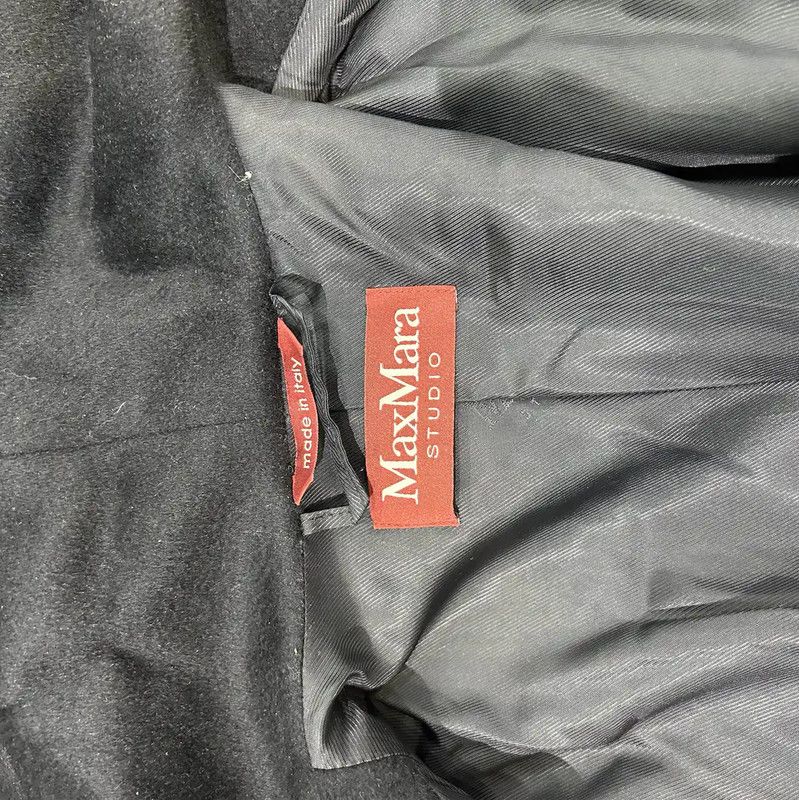Max Mara MaxMara Black Cashmere Long Coat 0089 Size S / US 4 / IT 40 - 7 Thumbnail