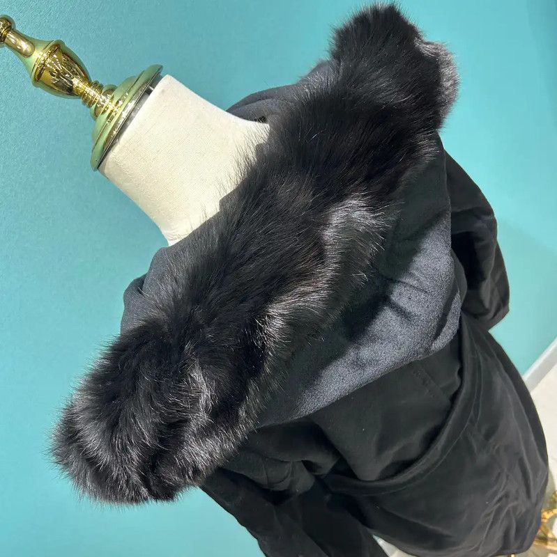 Max Mara MaxMara Black Cashmere Long Coat 0089 Size S / US 4 / IT 40 - 3 Thumbnail