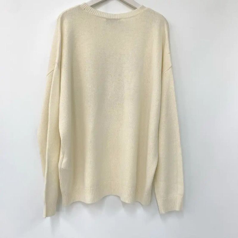 Max Mara MaxMara Elegant Ivory Wool Sweater for Women 0089 Size M / US 6-8 / IT 42-44 - 2 Thumbnail